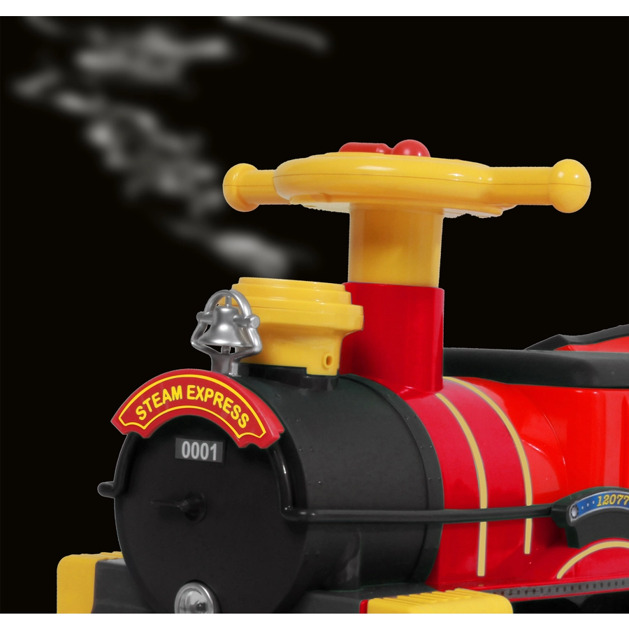 ROLLPLAY Steam Train Kinderfahrzeug mit Batterie  Eisenbahn Set, Zug & Schienen Rot Rot