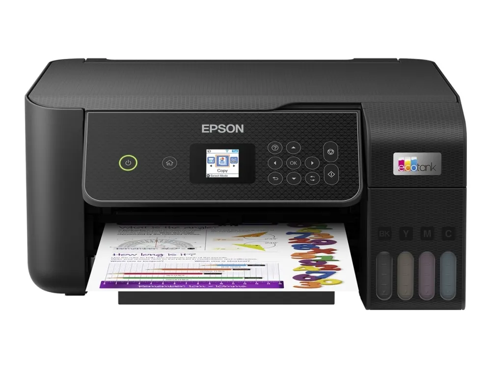 Epson EcoTank ET-2871 - Multifunktionsprinter - farve - blækprinter - ITS - A4 (medie) - op til 10 spm (udskriver) - 100 ark - Wi-Fi, USB - sort