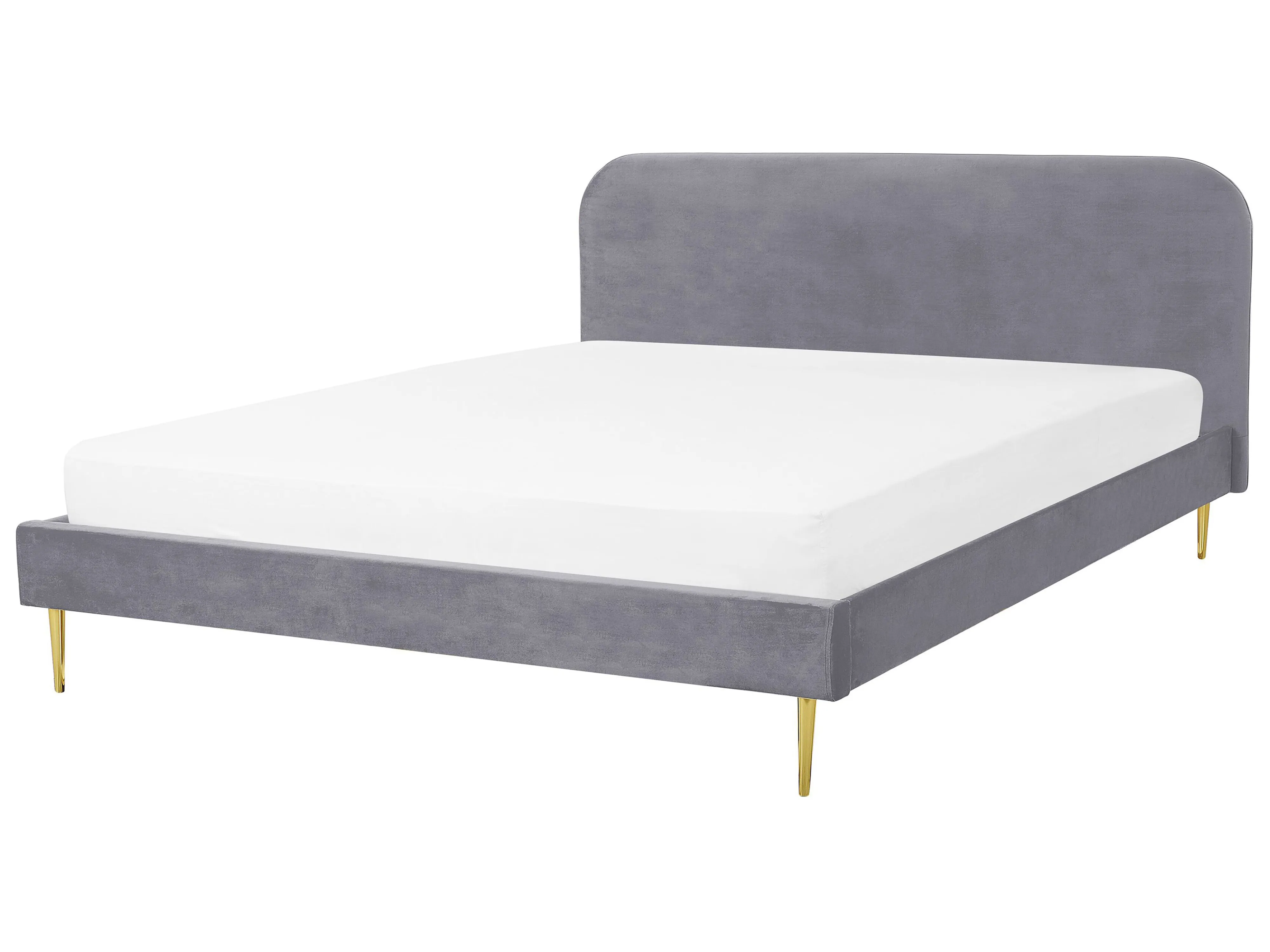 Bed Fluweel FLAYAT 180 x 200 cm Grijs