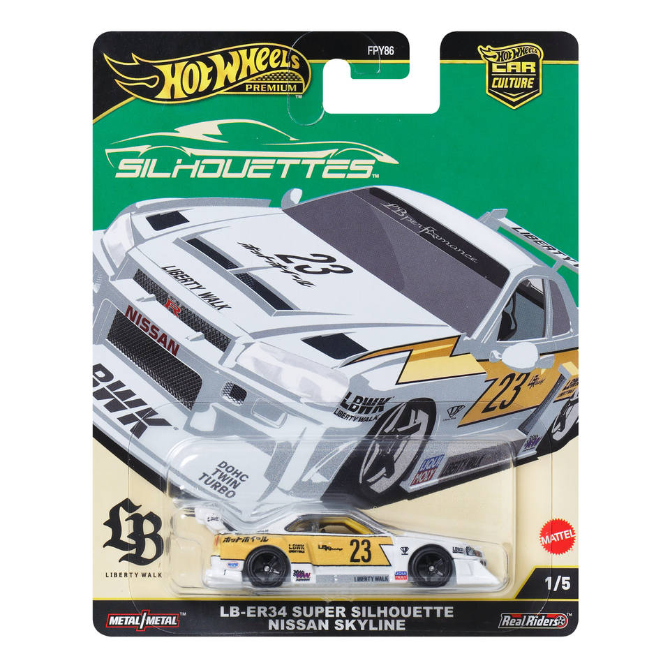 Hot Wheels Premium Silhouettes LB-ER34 Super Silhouette Nissan Skyline - 1:64