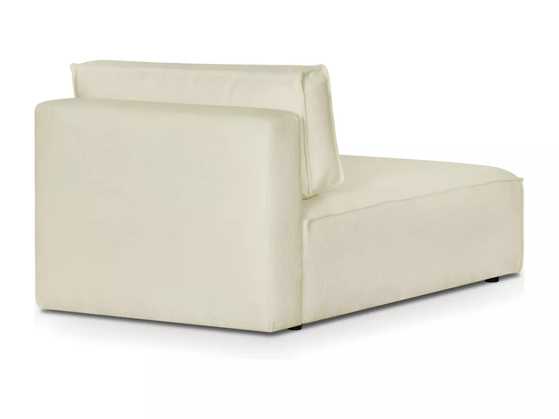 Méridienne modulable en tissu bouclé écru - Harper Mod