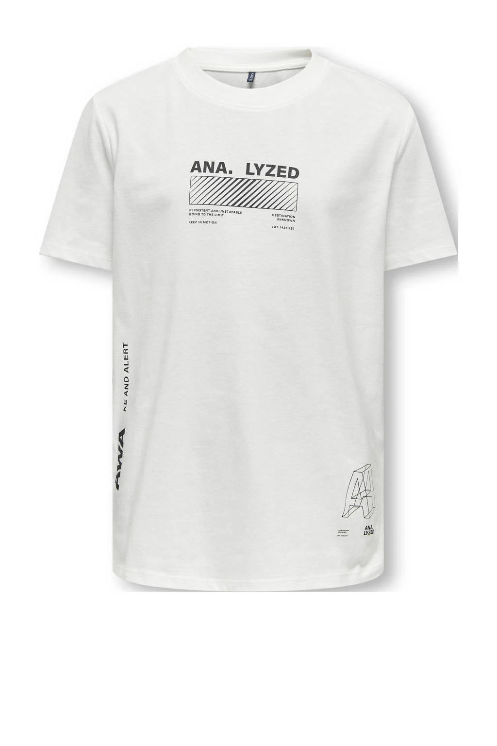 ONLY T-shirt met tekst wit