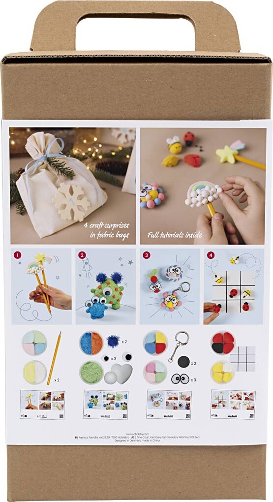 Kreativ Adventskalender - Modellering Diy - 4 Gaver