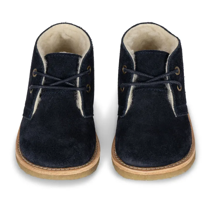 Konges Sløjd Baskets Lacets Suède Woolie Desert | Bleu marine