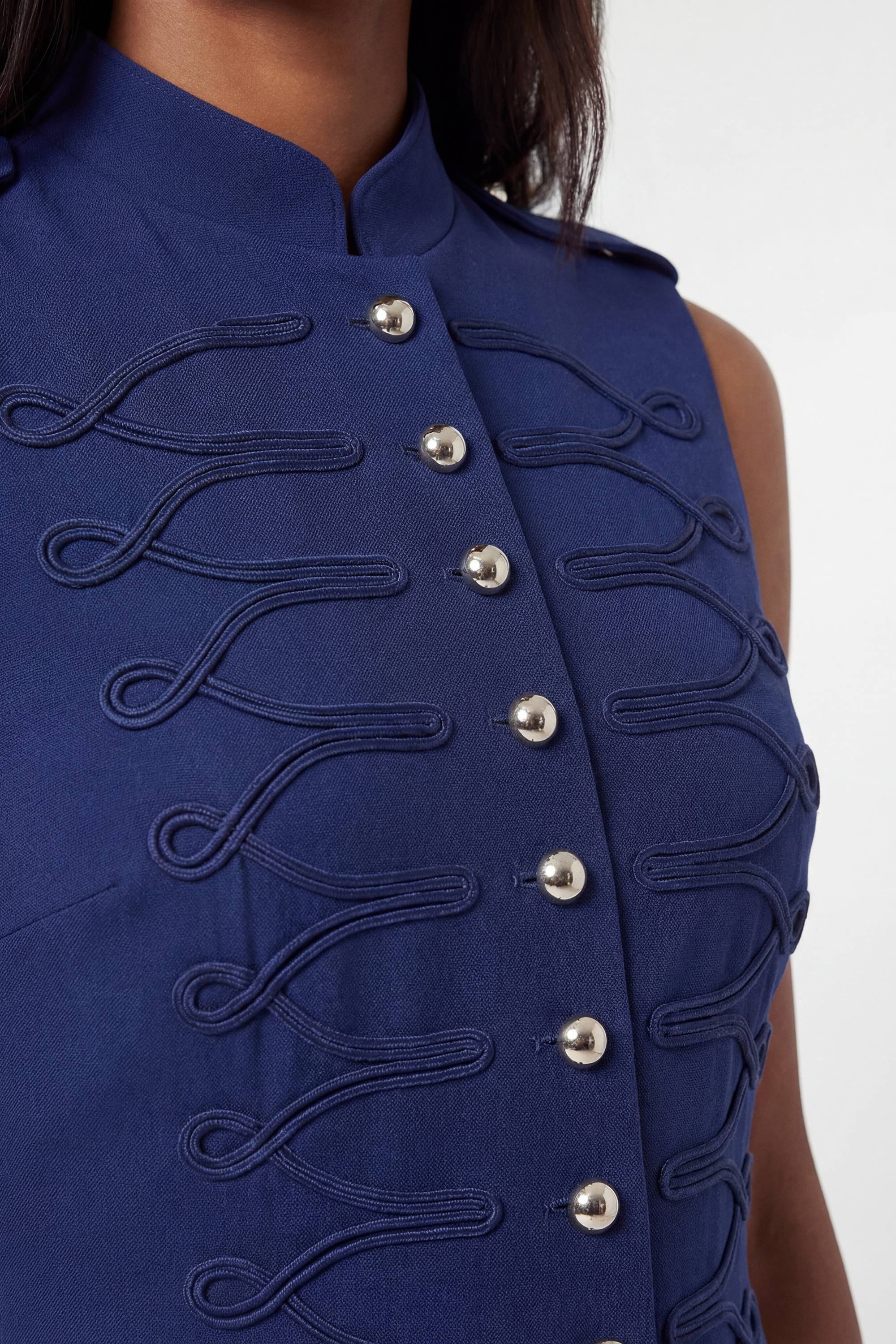 KarenMillen Robe Crayon Droite Compacte Stretch À Détails Boutons Petite