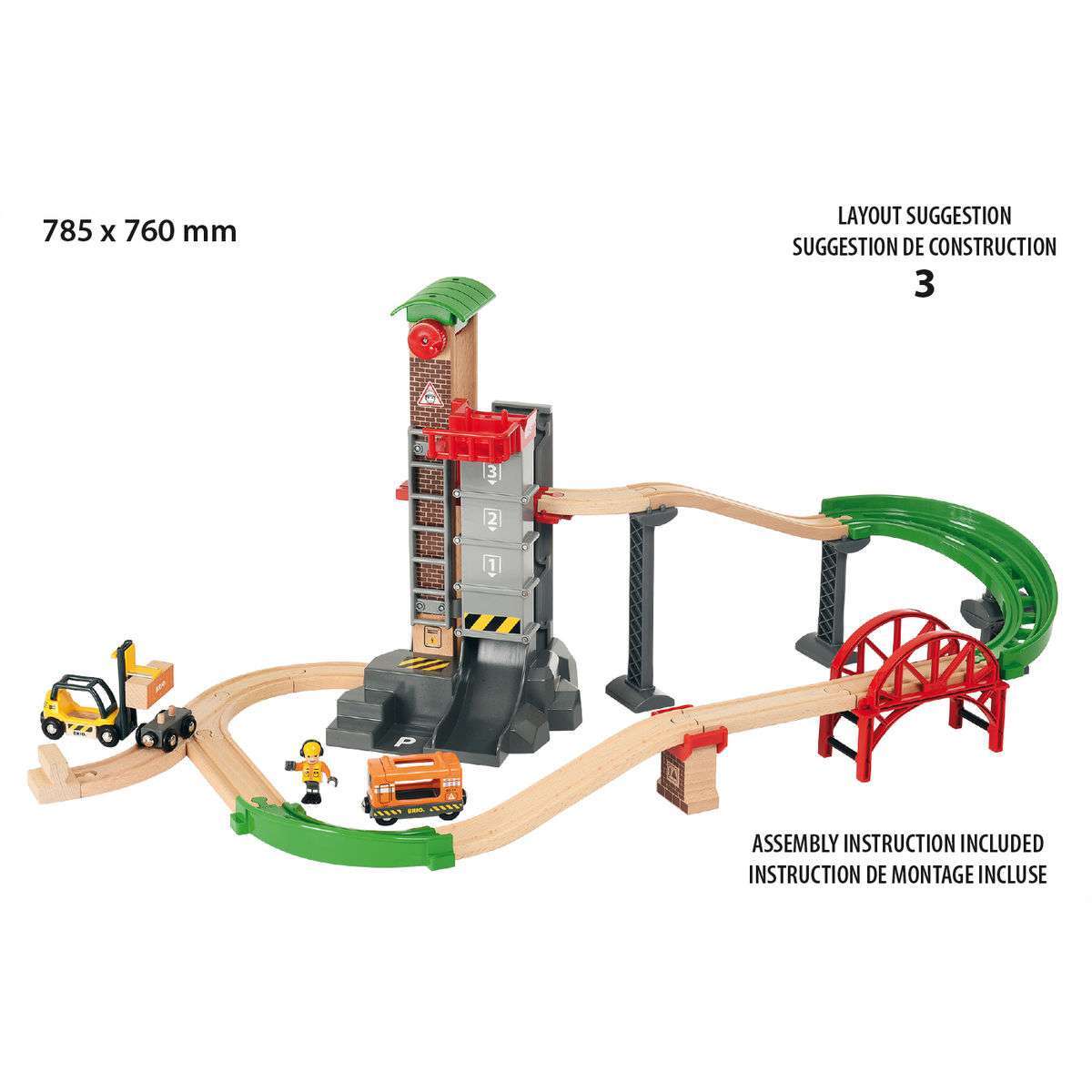 BRIO Spiel Großes Lagerhaus-Set mit Aufzug