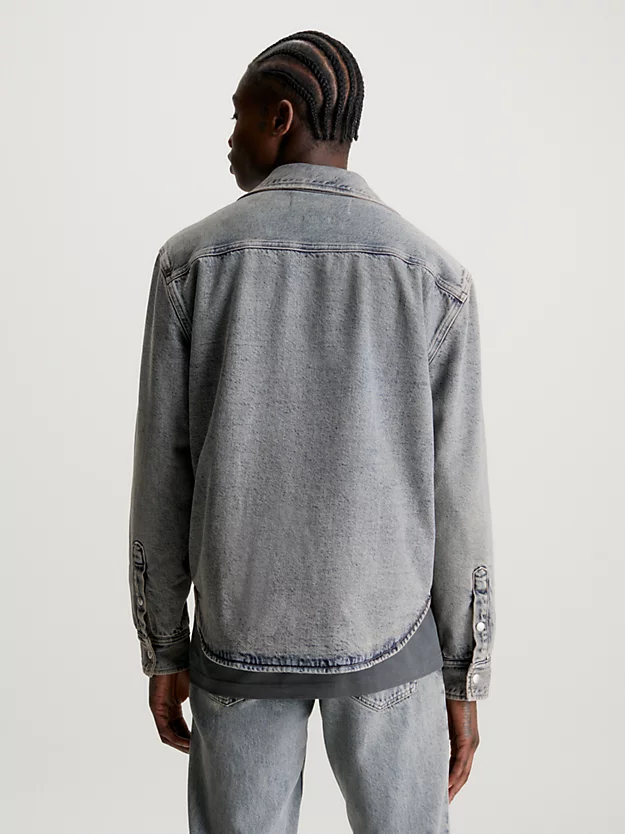 Jaqueta camisa jeans acolchoada