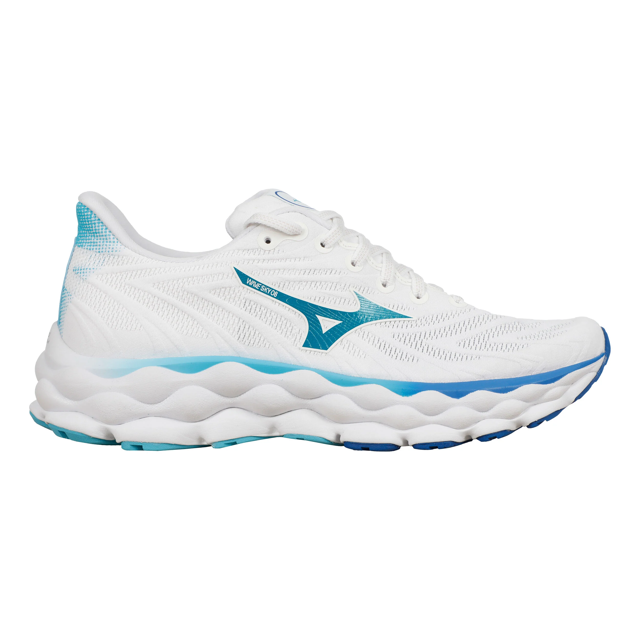 Mizuno Wave Sky 8 Chaussure De Running Sans Stabilisateurs Femmes - Blanc , Turquoise