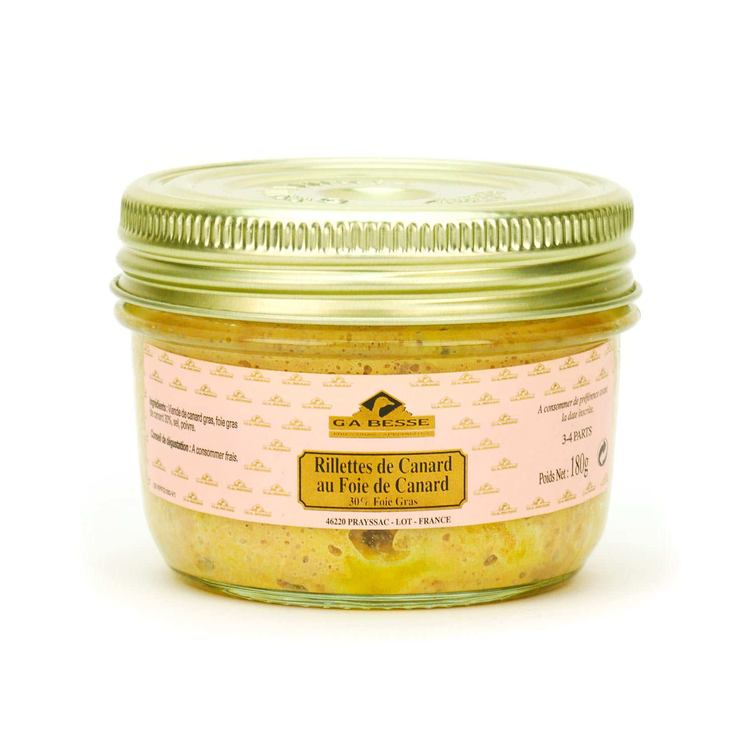 Rillettes de canard au foie de canard 30% de foie gras