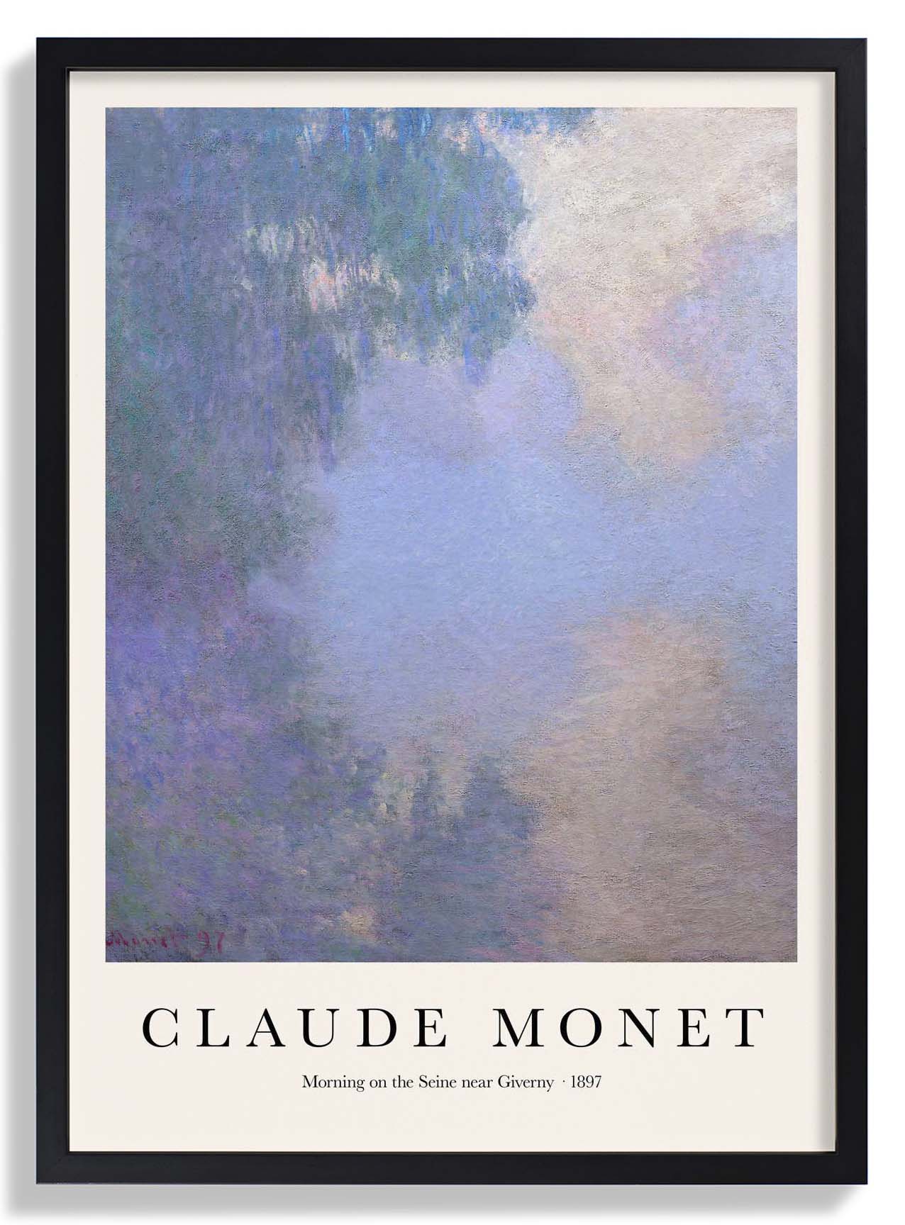 Morgen an der Seine bei Giverny von Claude Monet