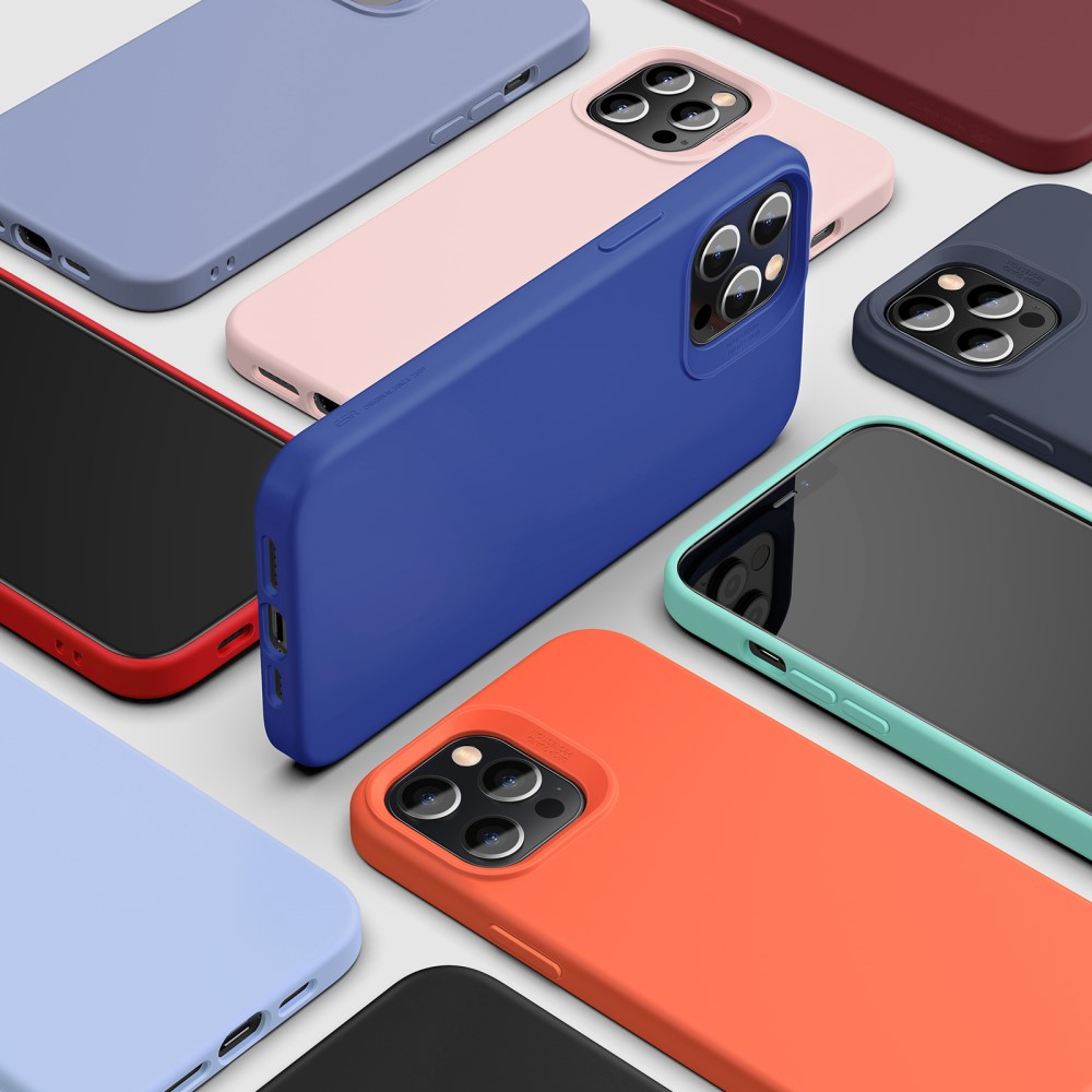 iPhone 12 / 12 Pro Cloud Series Silikon Case Hülle mit Kameraschutz - Dunkelblau