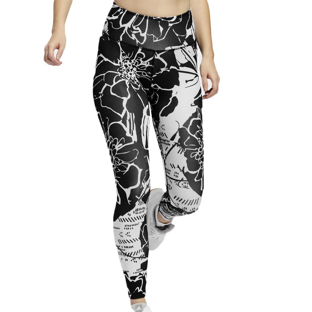 Adidas Legging Noir/Blanc Femme Adidas Flower