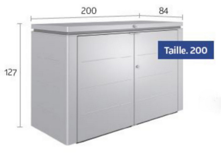 Range vélo Highboard 200 gris foncé
