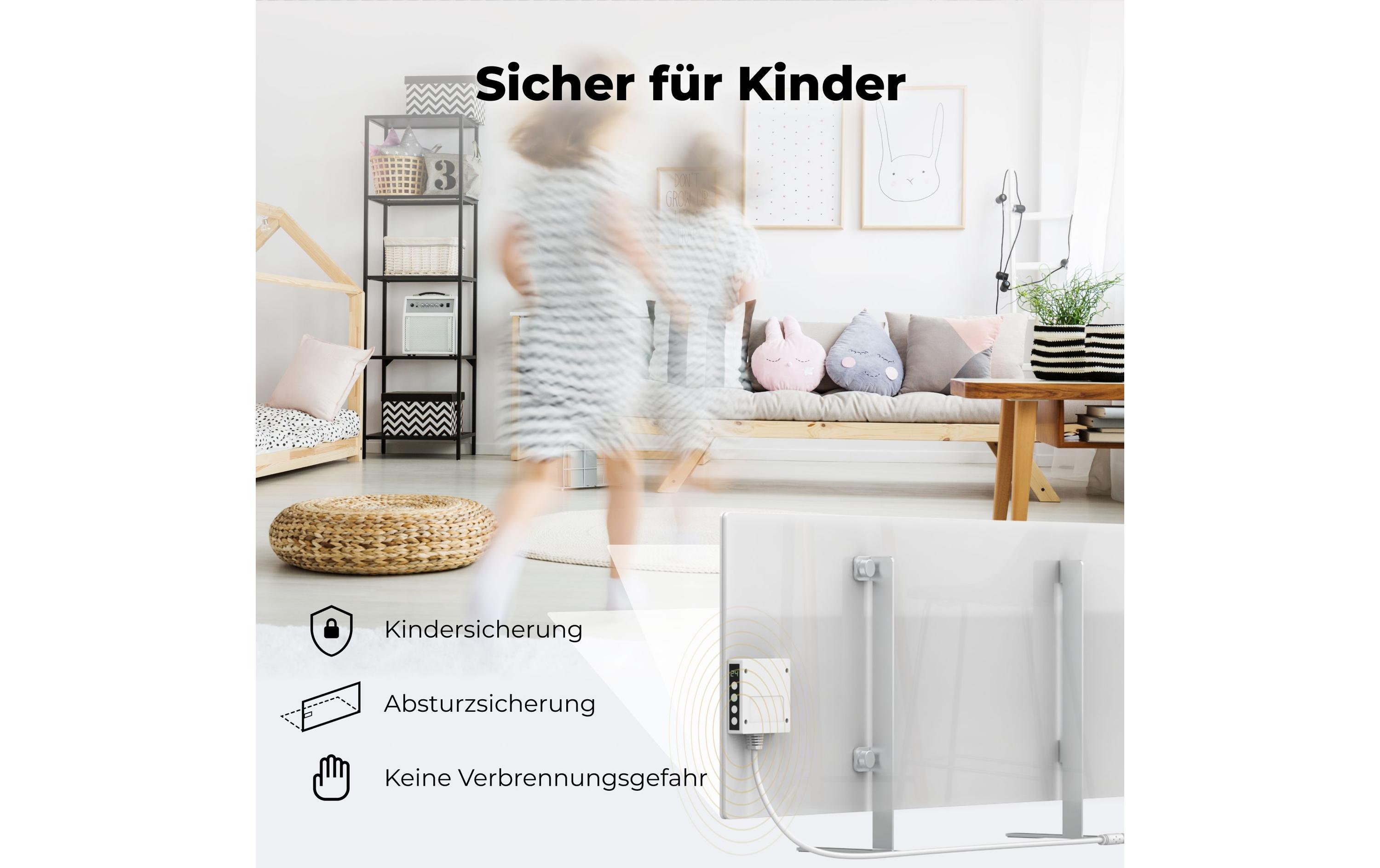 Infrarotheizer Premium Eco Smart LED 700 W, Weiss<br>Heizgerät mit Infrarotstrahler