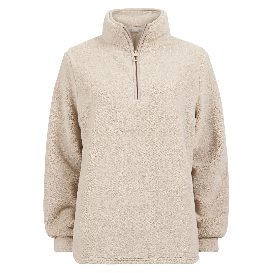 Ensfarget fleece overdel