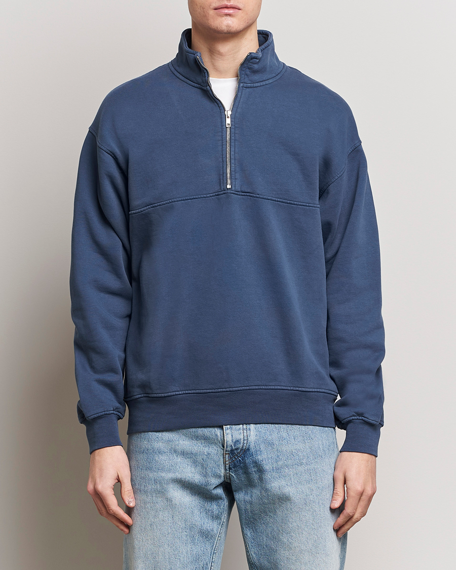Colorful Standard Classic Organic Half-Zip Petrol Blue