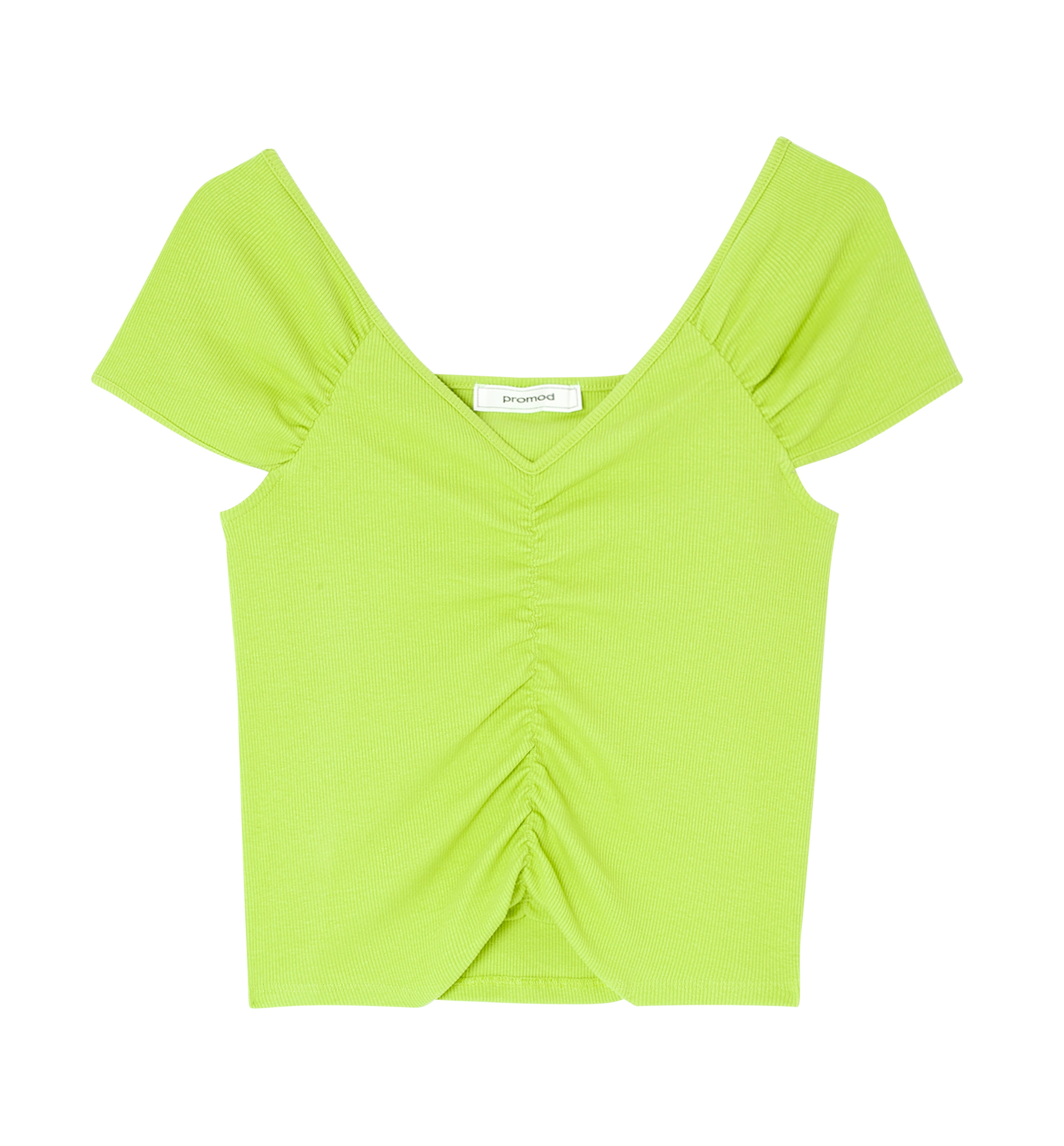 Top en jersey ctelé Femme - Vert