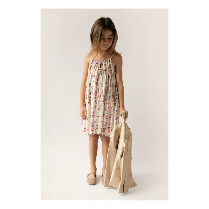 Simple Kids Robe à Bretelles Caramel | Ecru