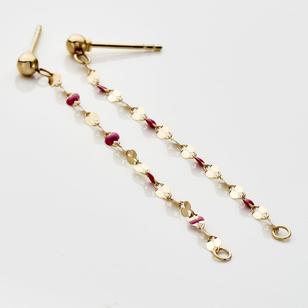 Boucles D'oreilles Pendantes Or Jaune Asteria