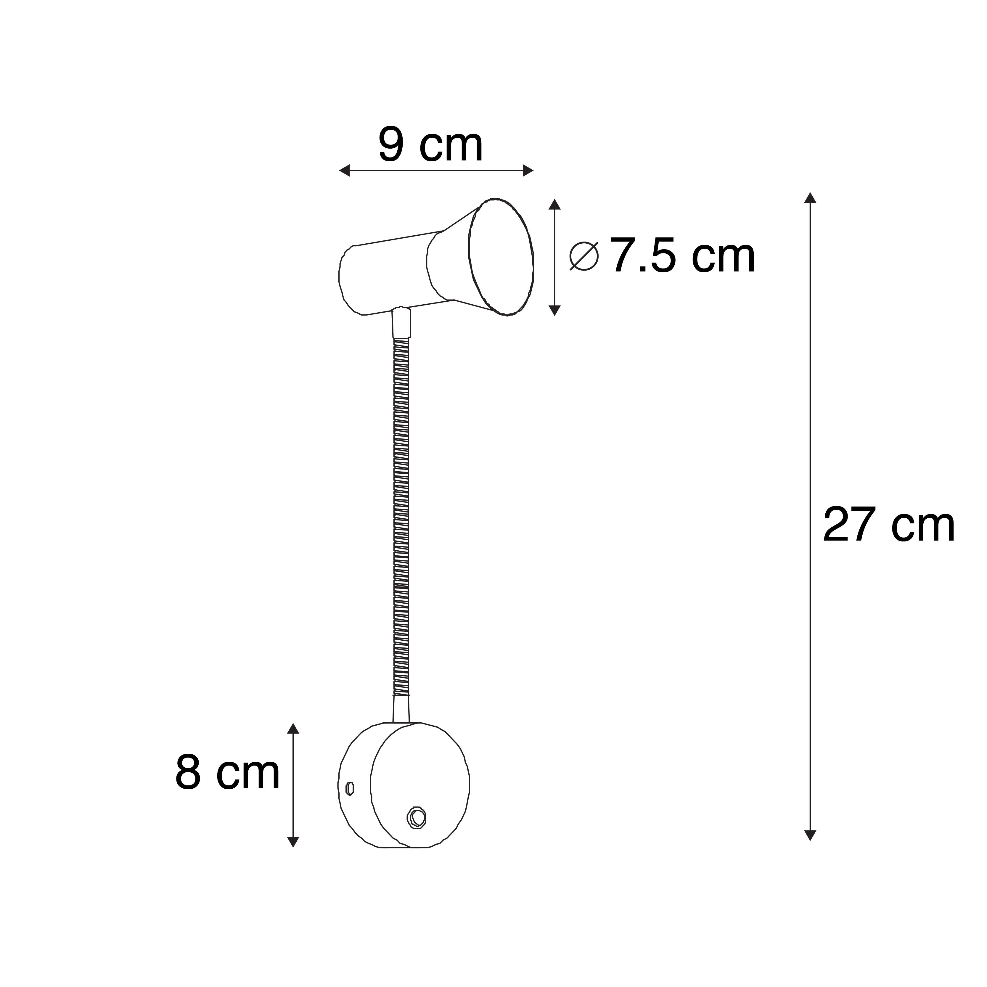 Wandlamp staal met flexarm - Karin flex