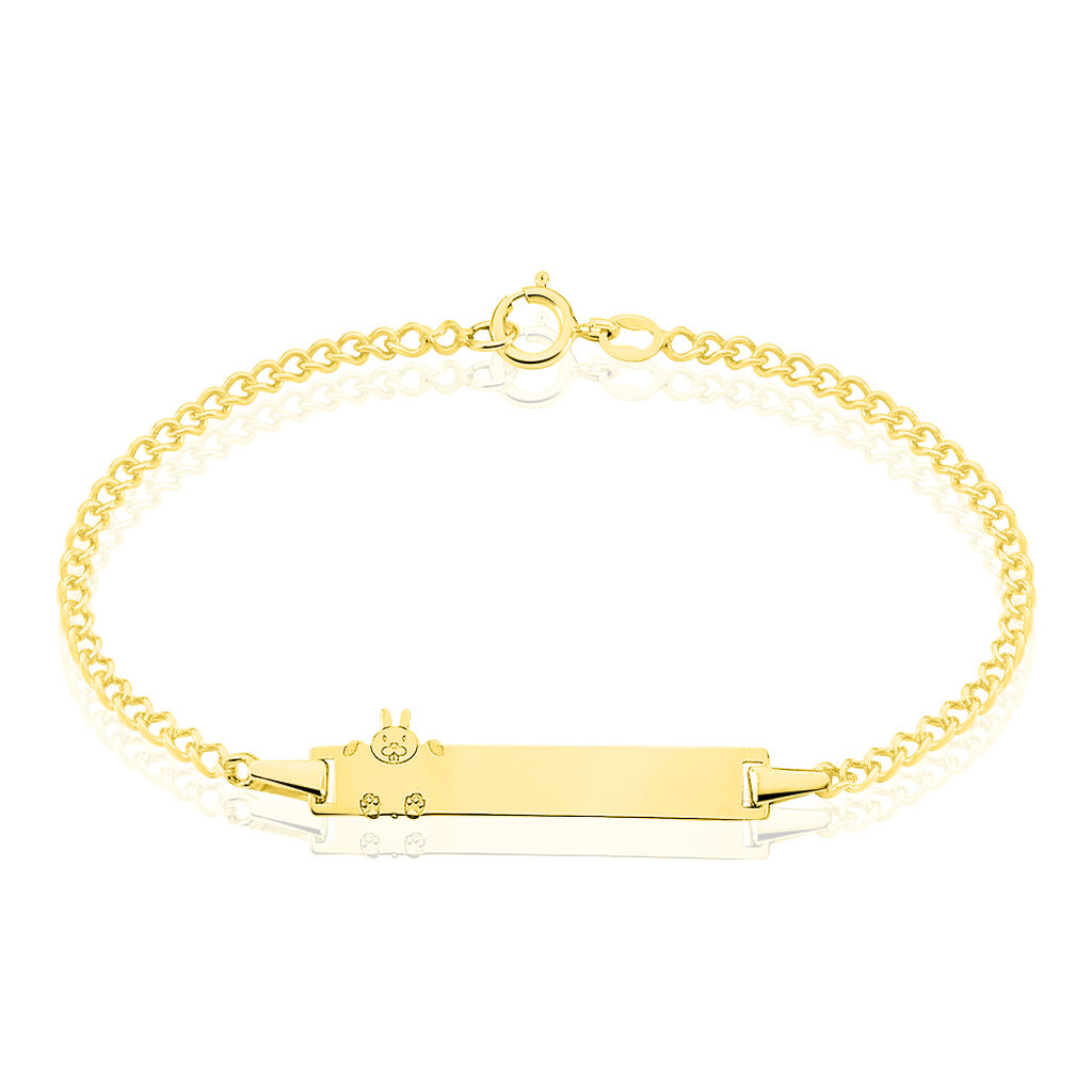 Bracelet Identité Etheline Maille Gourmette Or Jaune
