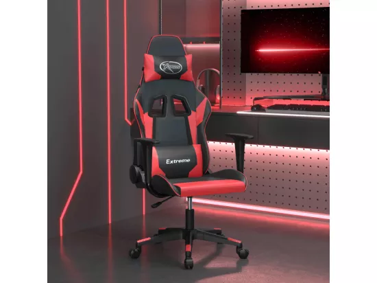 Chaise de jeu de massage Noir et rouge Similicuir