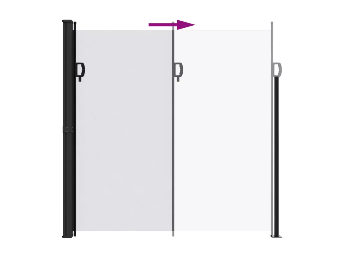 Auvent latéral rétractable blanc 200x500 cm