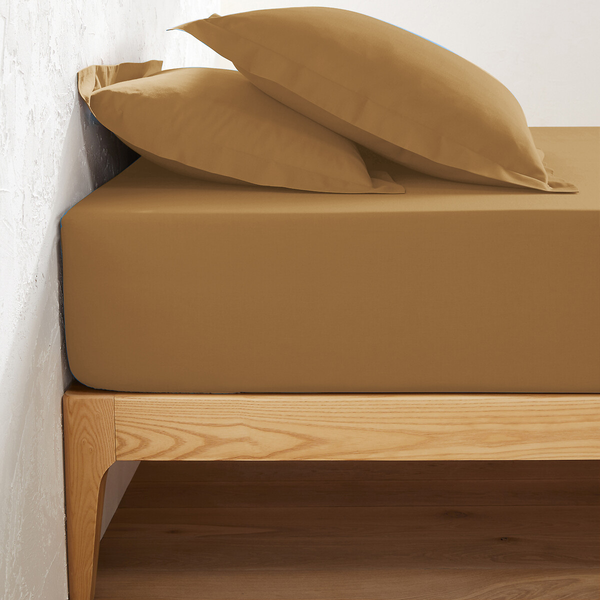 LA REDOUTE INTERIEURS<br>Lençol de baixo liso em tecido tergal, dobra de 32 cm, Scenario