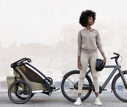 THULE CHARIOT CROSS 2 Gen. 2 Kinderanhänger  alufaded khaki