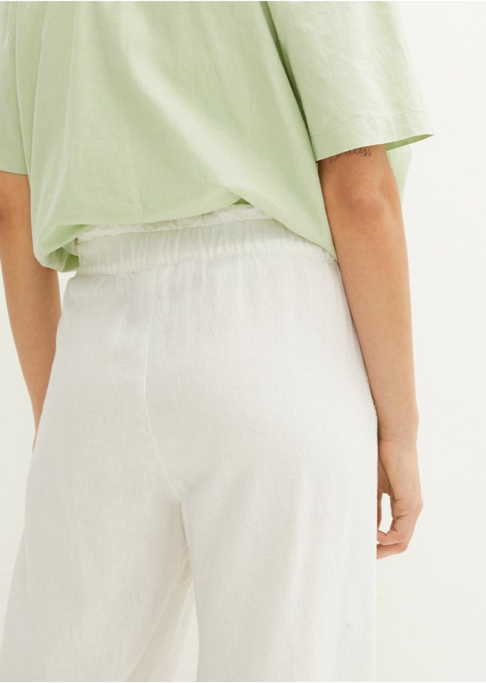 Jupe-culotte en lin, longueur mollet