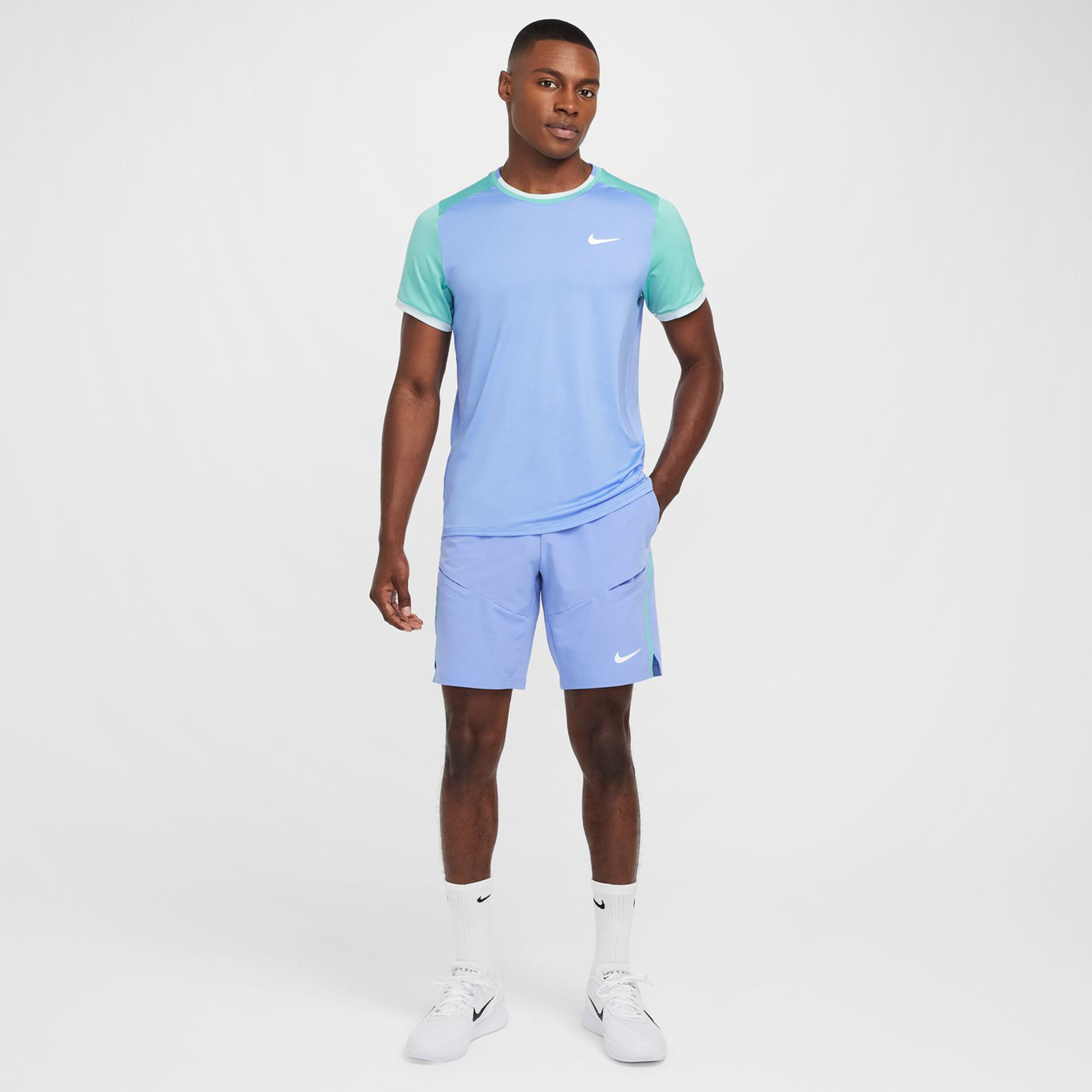 Nike Court Dri-Fit Advantage T-shirt Hommes - Bleu Clair , Mint