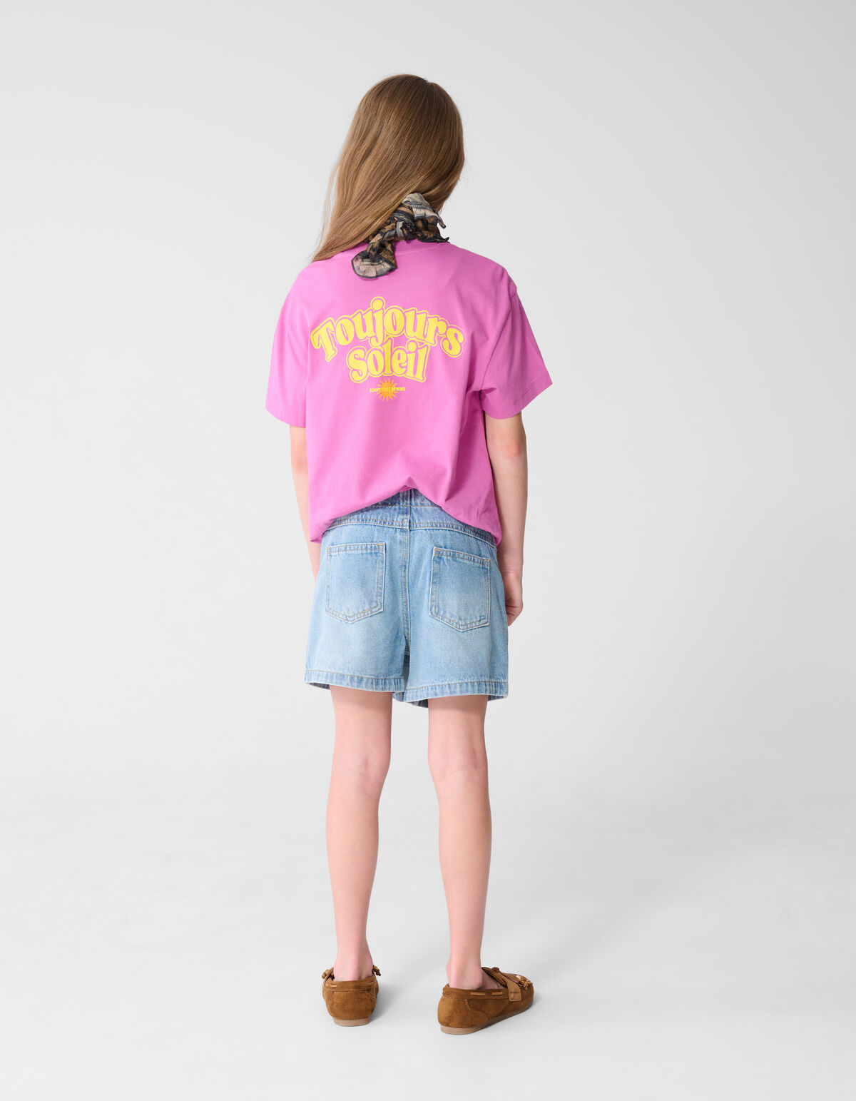 Denim Wrap Skort Bleached