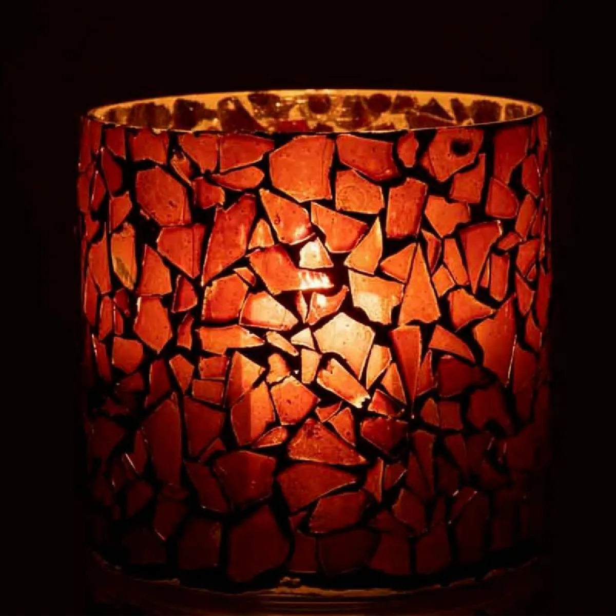 Paris Prix Photophore Verre Ido - 16 cm Marron