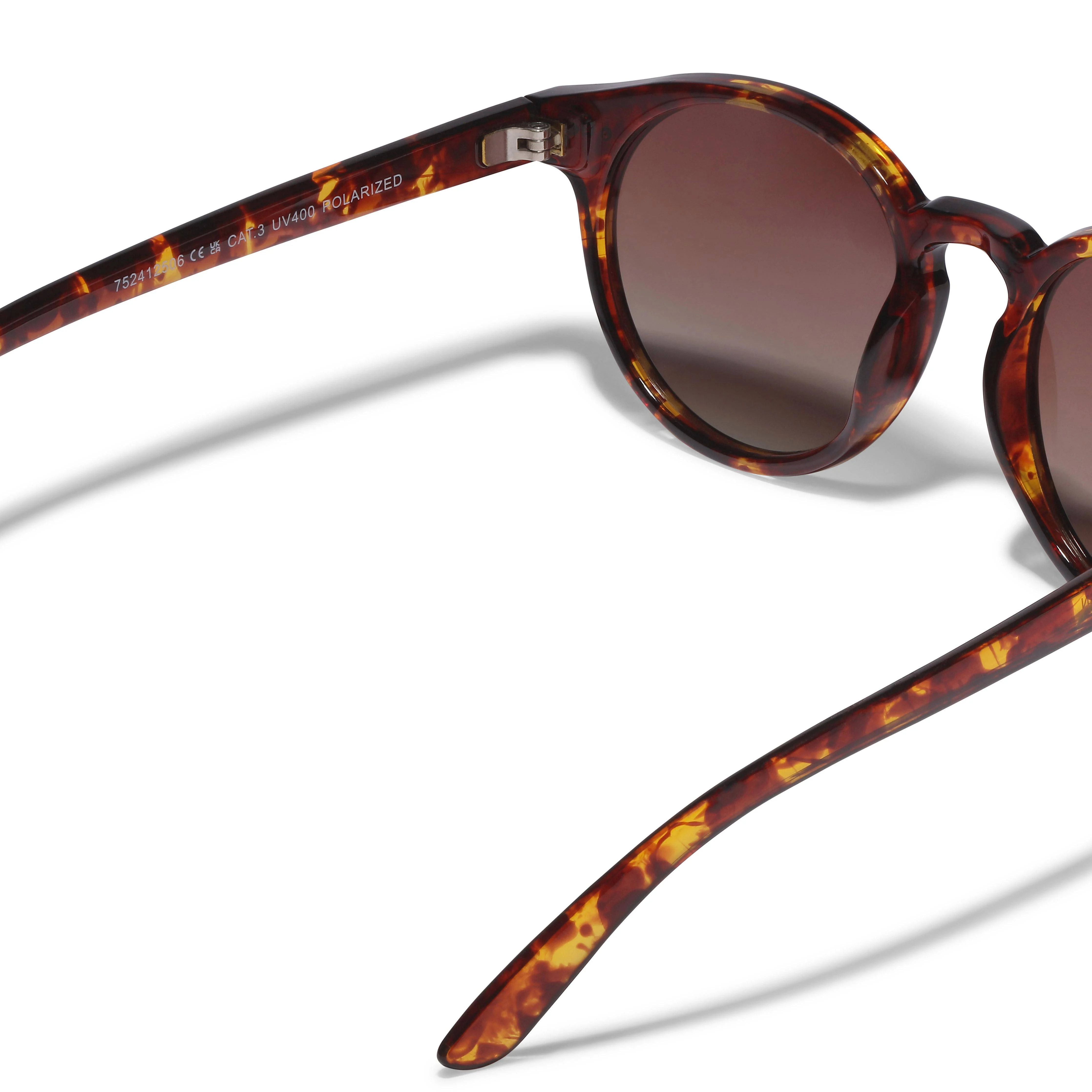 PILGRIM zonnebril Kyrie met tortoise print bruin