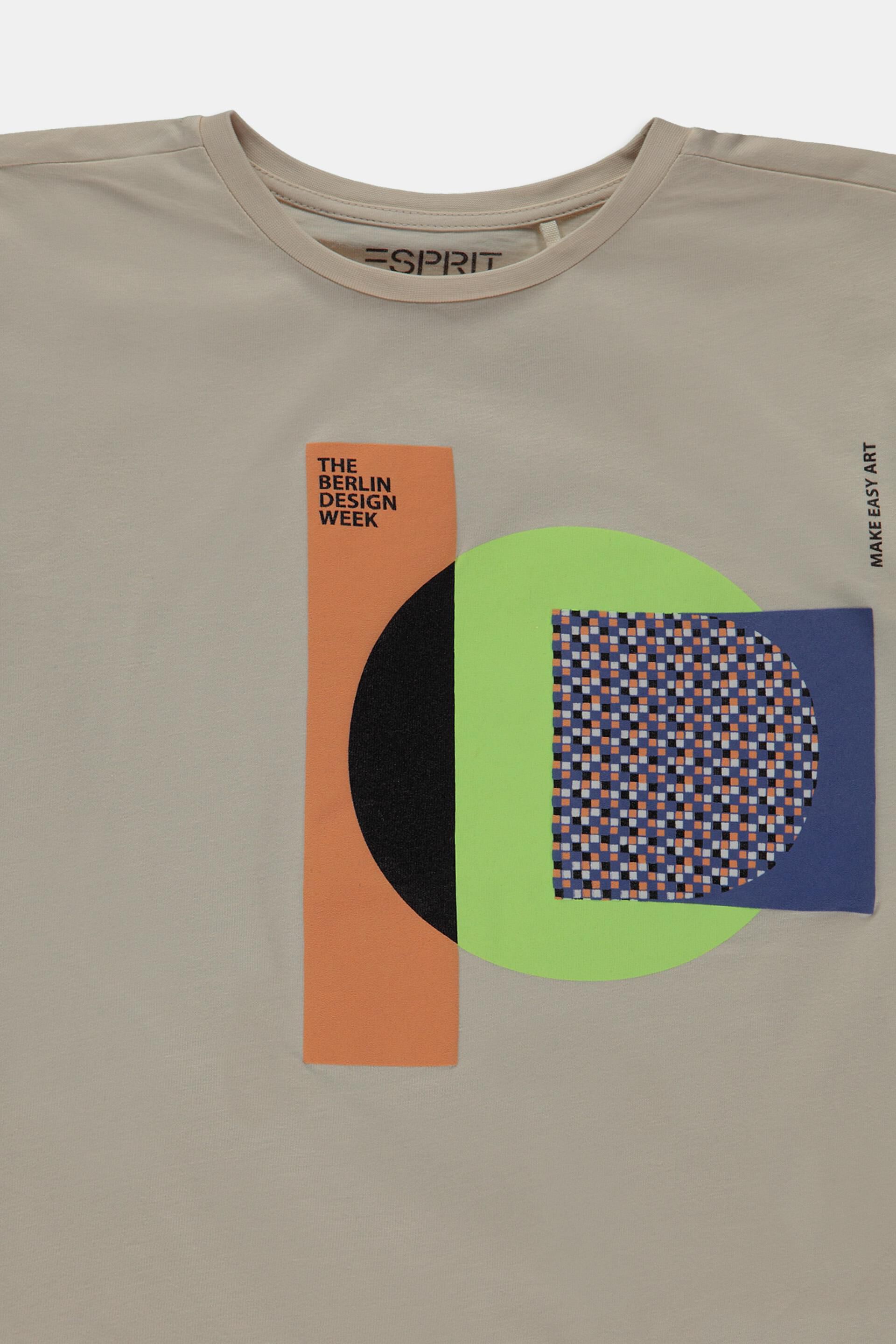 T-shirt en coton à imprimé sur la poitrine