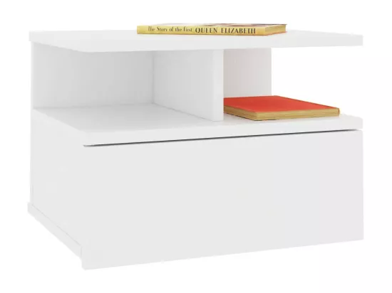 Tables de chevet suspendues 2 pcs Blanc 40x31x27