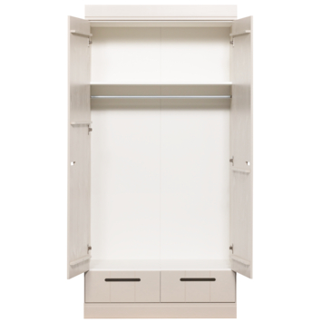 WOOOD kledingkast Connect 2-deurs dust grenenhout 195 x 94 x 53 cm