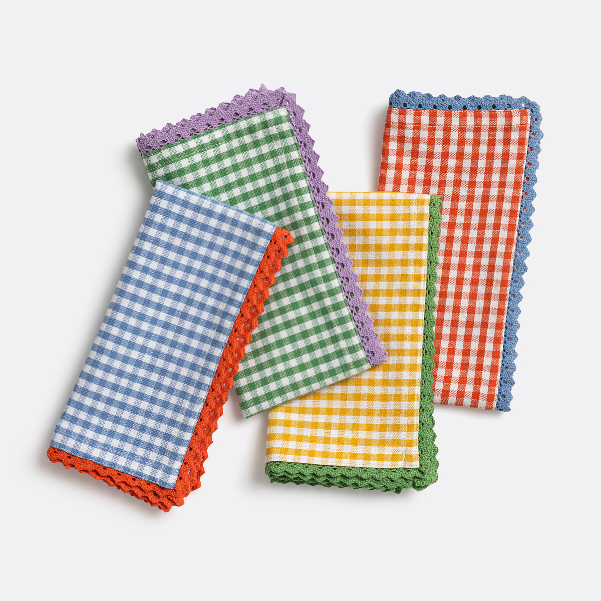 LA REDOUTE INTERIEURS<br>Conjunto de 4 guardanapos Trattoria de algodão/linho