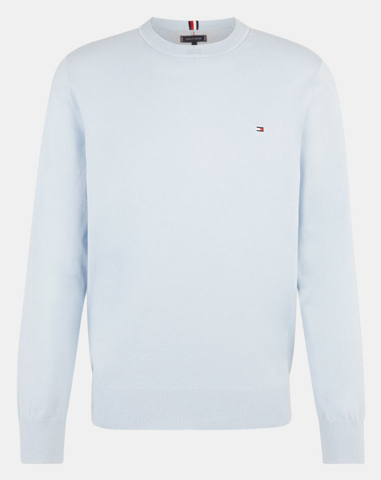 Tommy Hilfiger Pull 1985 col rond bleu ciel