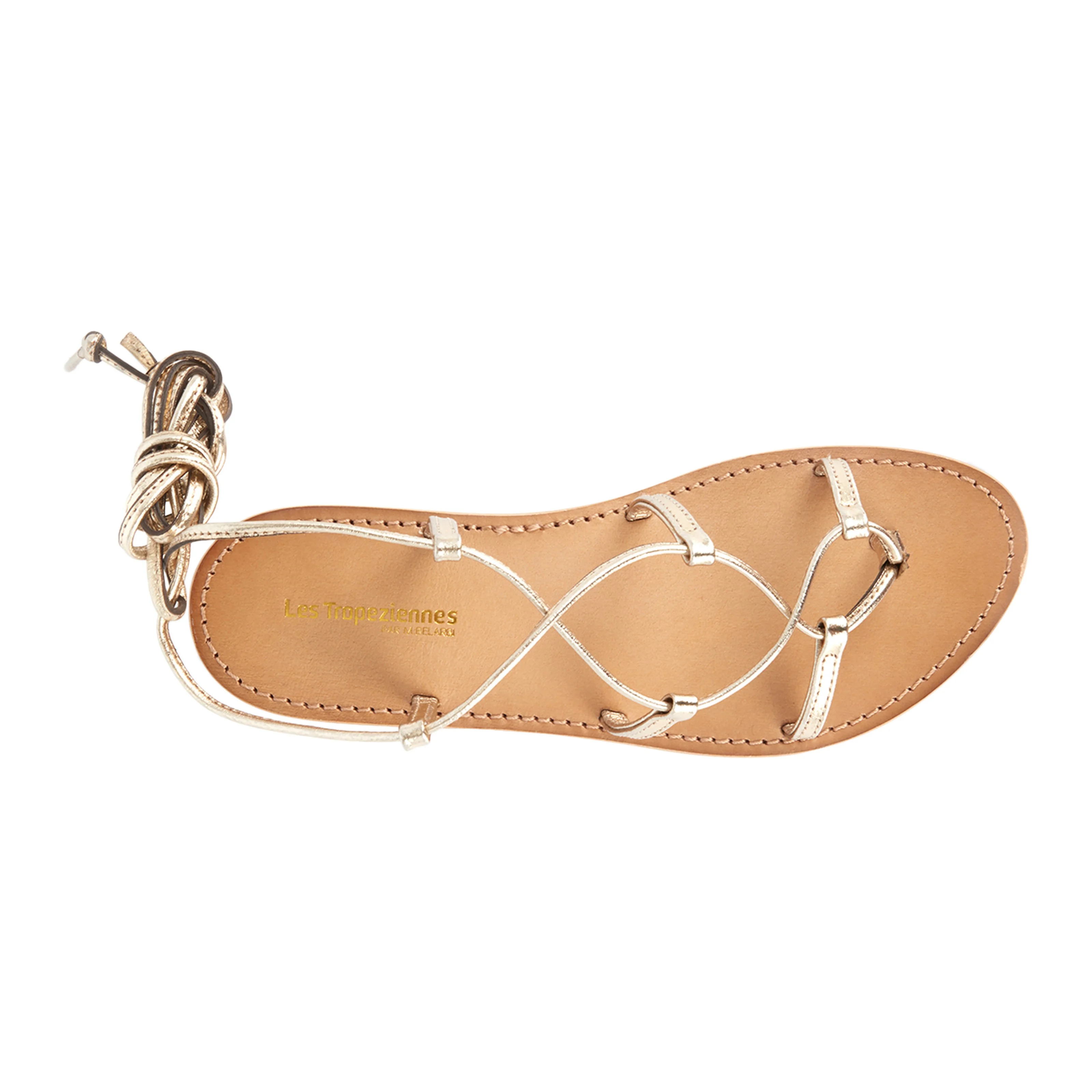 Sandales plate cuirhellen | Doré