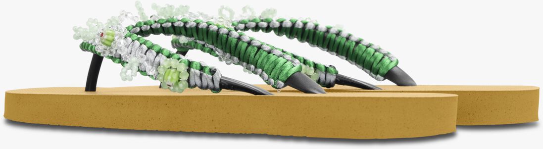 UZURII oker uzurii teenslippers macrame green blossom