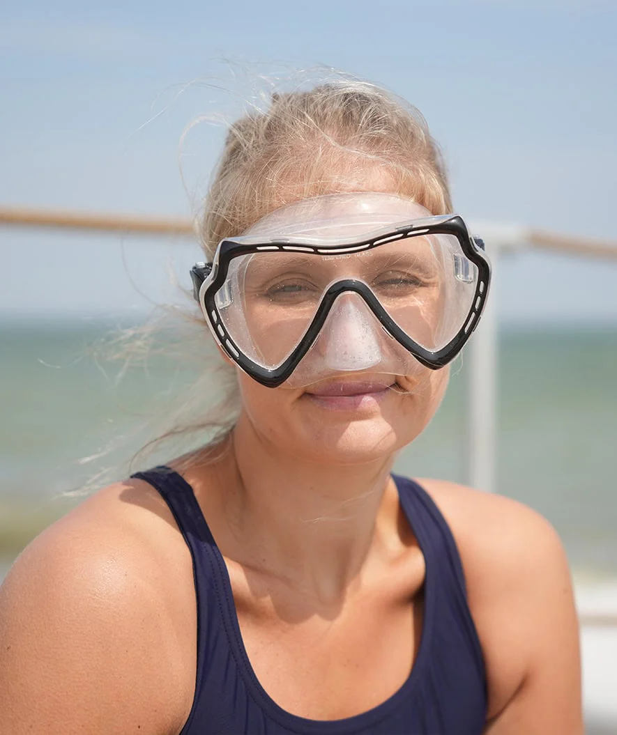 Watery Combo snorkelsæt til voksne (fra 15 år) - Nebula - Sort