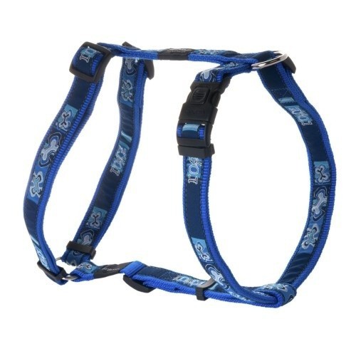 Coleira peitoral de nylon Armed Response para cães, cor Indigo Bones