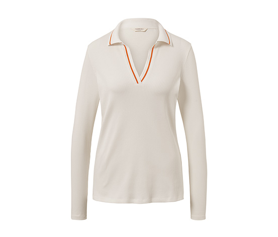 Geripptes Poloshirt