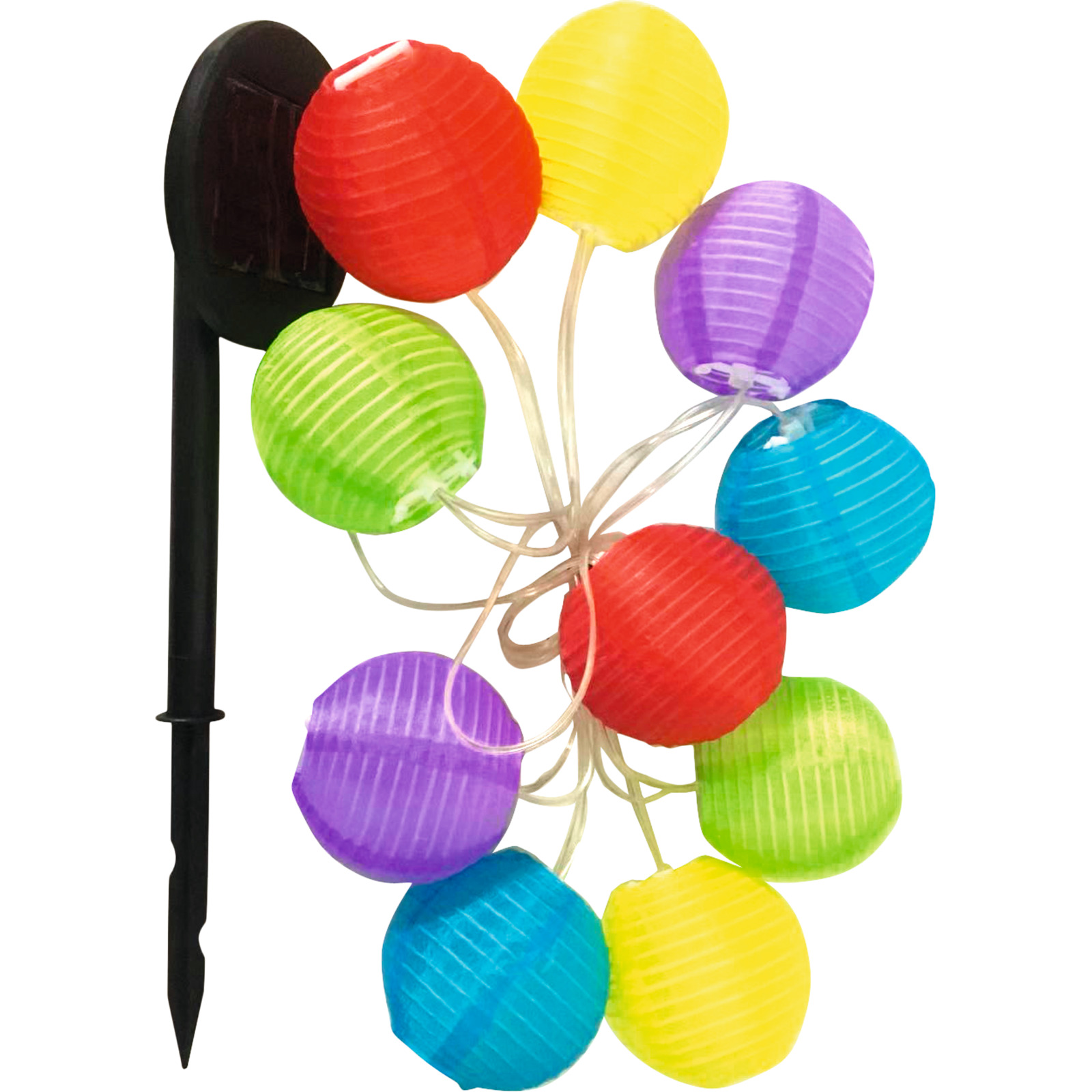 Lampion LED-Girlande farbig