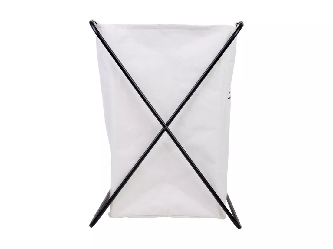Panier à linge en métal et tissu 65.5x40x56