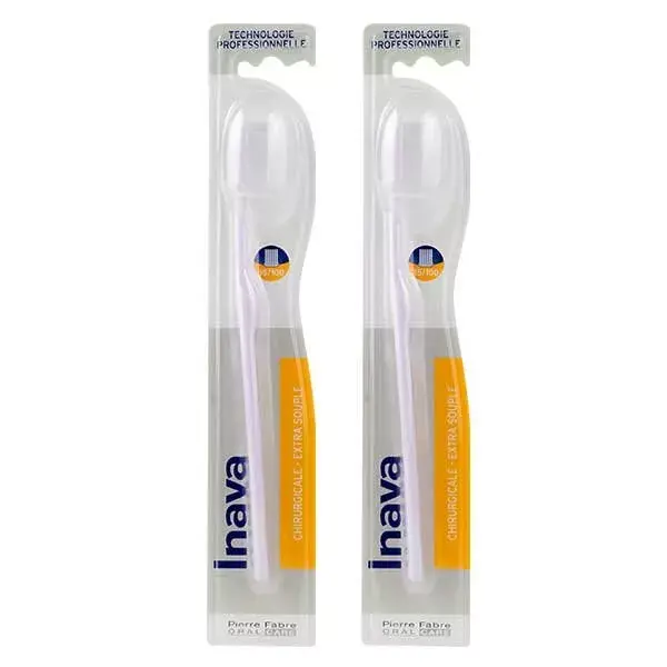 Escova de dentes cirúrgica Inava 15 100, pacote com 2 unidades.