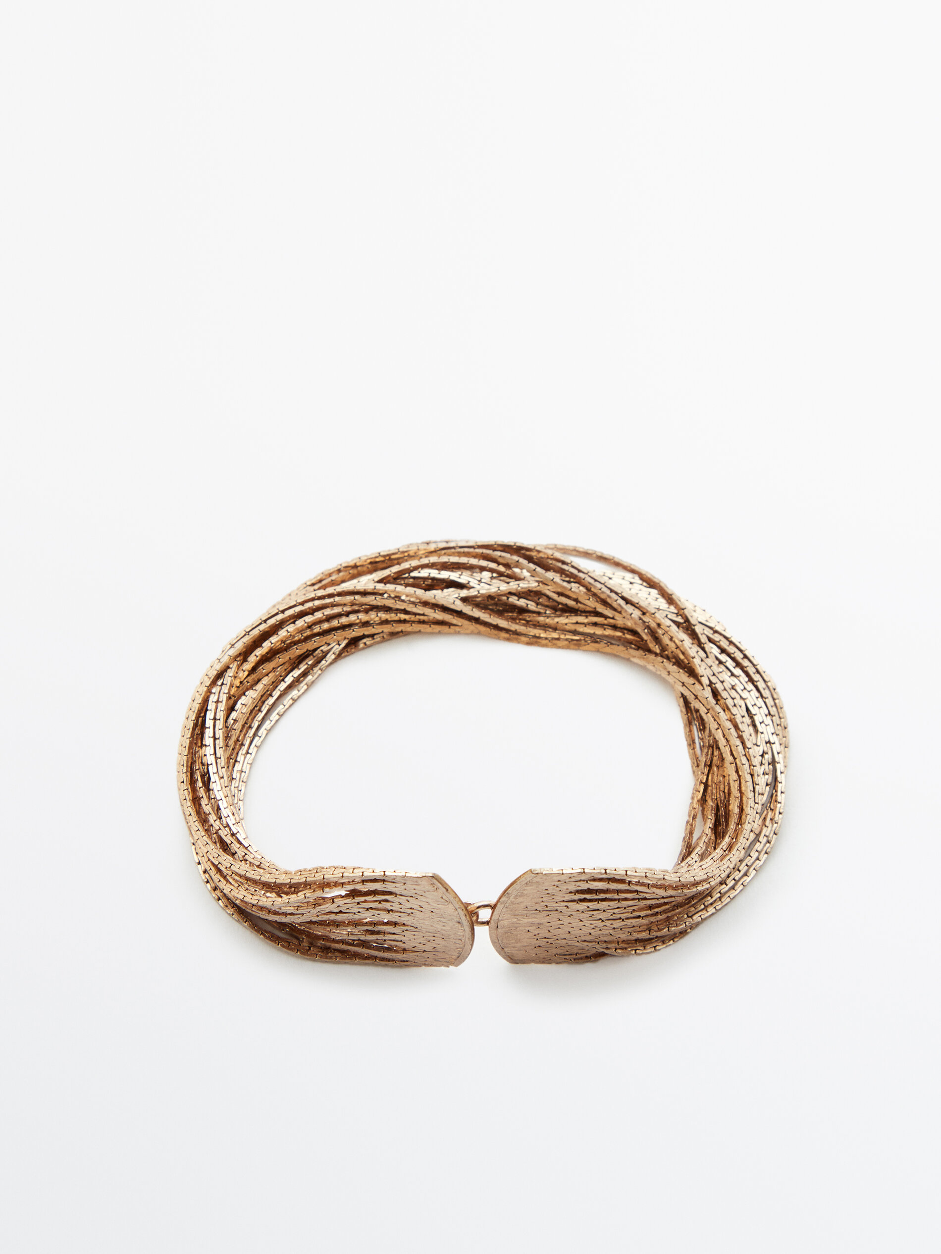Pulseira cascata mini corrente banhada a ouro - DOURADA