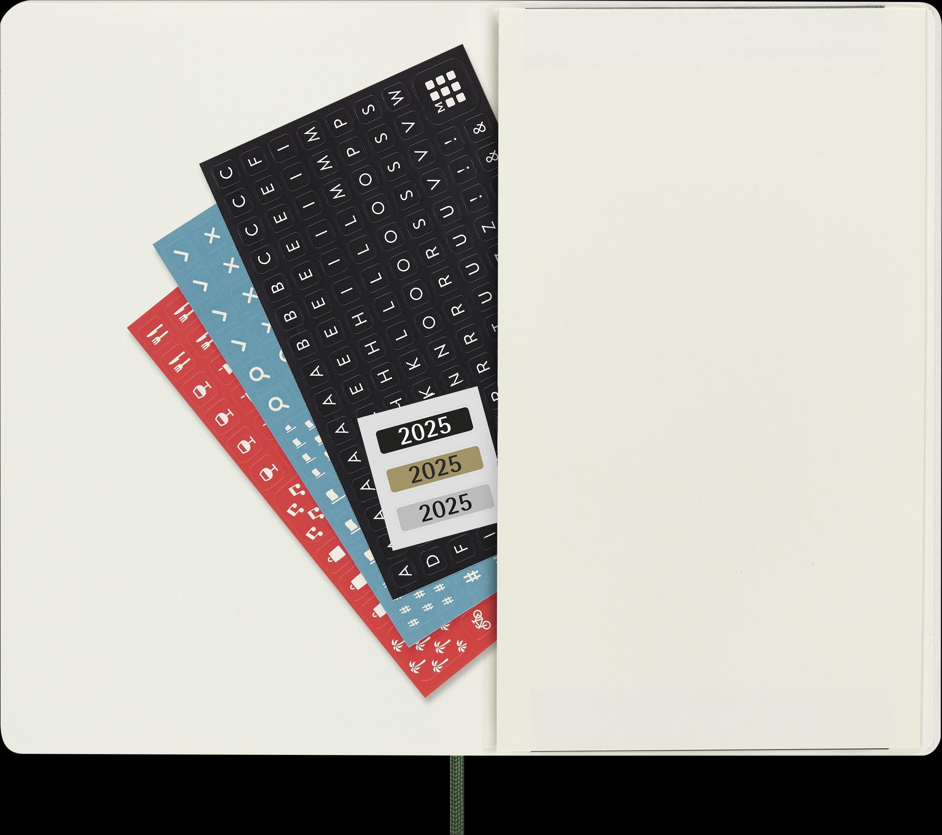 Moleskine 12 Monate Wochen Notizkalender 2025, Large/A5