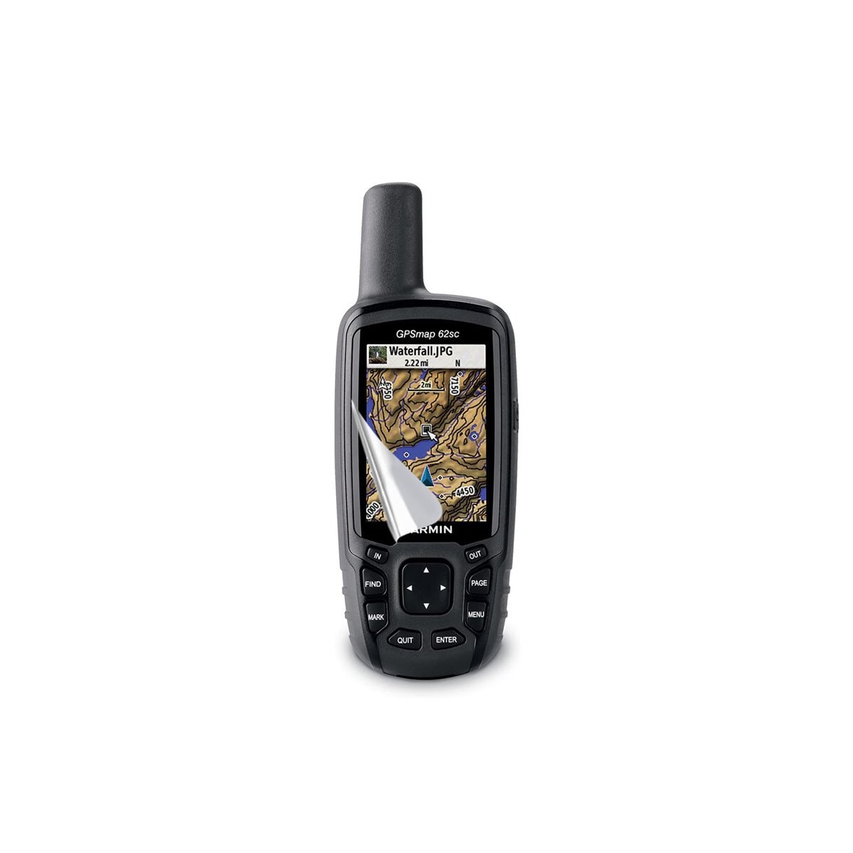2-Pak Skjermbeskytter PET film Garmin GPSMAP 62sc